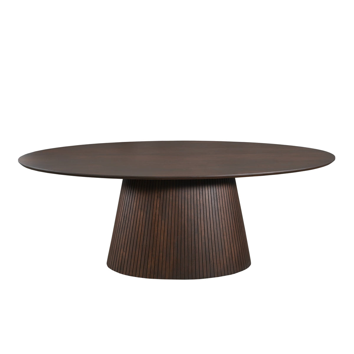 Ovale eettafel van bruin mangohout, 210 cm, foto 2