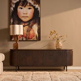 Ovale eettafel van bruin mangohout, 210 cm, foto 8