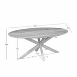Ovale Eettafel - Naturel Eikenhout - 180 cm - Zandkleurige Poot Kitchen & Dining Room Tables Starfurn
