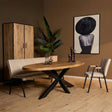 Ovale eettafel - Naturel - Mangohout - 160 cm - Matrixpoot Kitchen & Dining Room Tables Starfurn