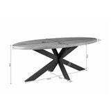 Ovale eettafel - Naturel - Mangohout - 160 cm - Matrixpoot Kitchen & Dining Room Tables Starfurn