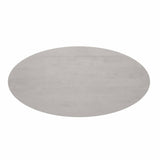Ovale Eettafel - Taupe Mangohout - 210 cm - Lattenpatroon op Zuilpoot Kitchen & Dining Room Tables Starfurn