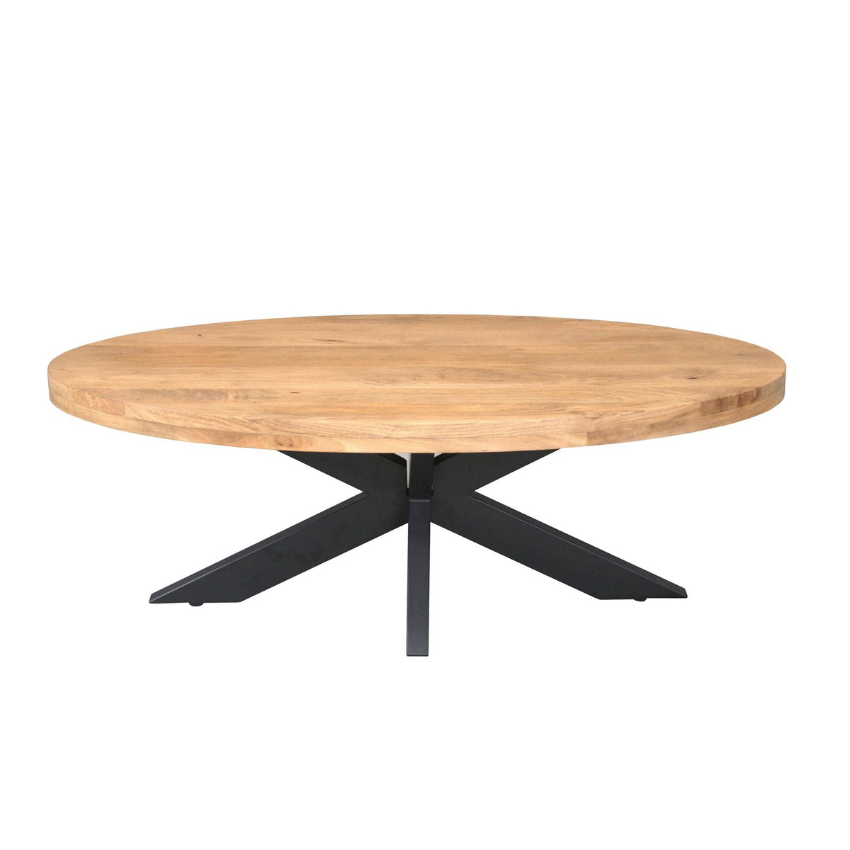 Ovale salontafel van naturel mangohout, 130 cm breed, foto 2