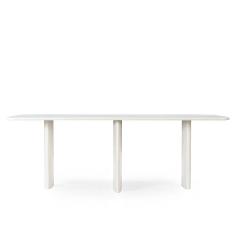 Rechthoekige eettafel van massief mangohout in off-white, 220 cm, foto 5