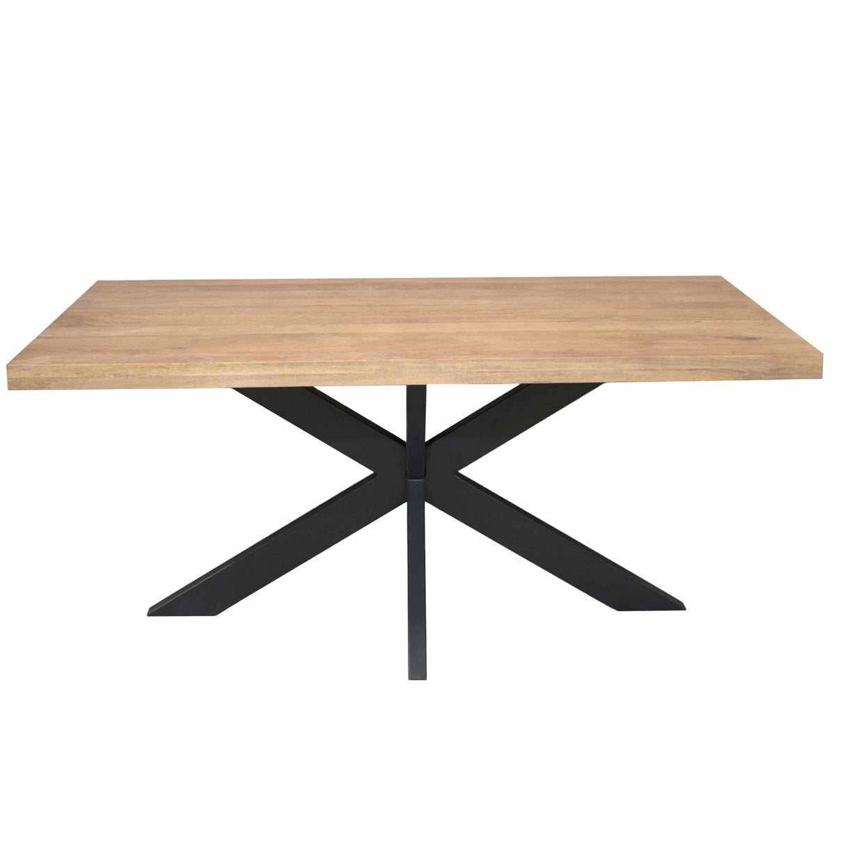 Rechthoekige Eettafel - Naturel Mangohout - 160 cm - Matrixpoot - Industrieel Kitchen & Dining Room Tables Starfurn