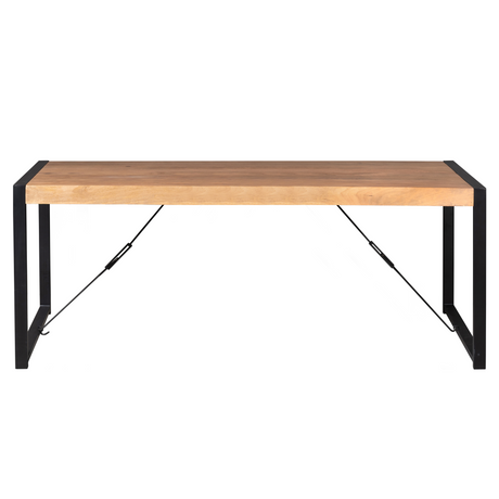 Rechthoekige eettafel van naturel mangohout, 220 cm, foto 3