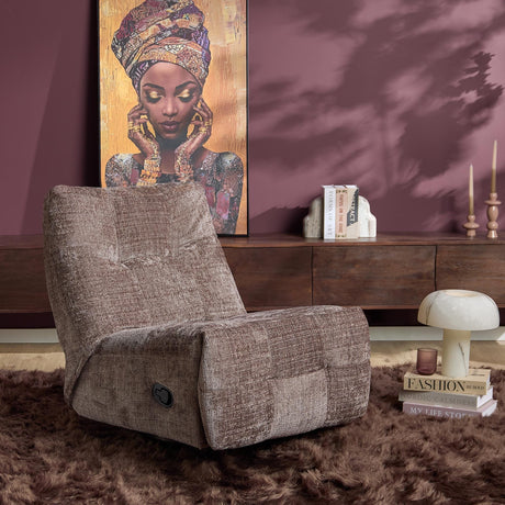 Relaxfauteuil - Bruin - Verstelbaar - Draaibaar - Schommelfunctie Recliners Starfurn