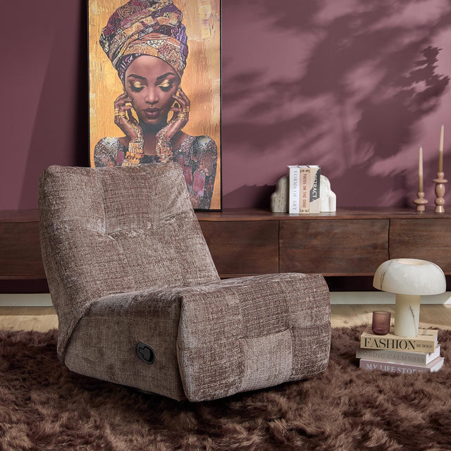 Relaxfauteuil - Bruin - Verstelbaar - Draaibaar - Schommelfunctie Recliners Starfurn