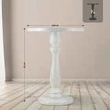 Ronde Bijzettafel Adamsville Rond 50 cm – Massief Mindi Hout – Landhuisstijl Bijzettafels Knuska