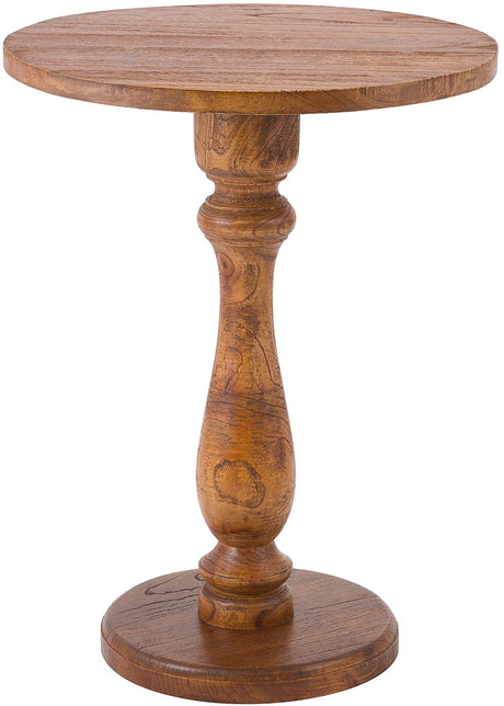 Ronde Bijzettafel Adamsville Rond 50 cm – Massief Mindi Hout – Landhuisstijl Bijzettafels Knuska