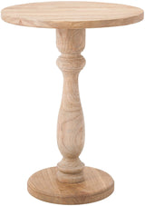 Ronde Bijzettafel Adamsville Rond 50 cm – Massief Mindi Hout – Landhuisstijl Bijzettafels Knuska