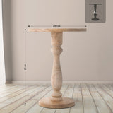 Ronde Bijzettafel Adamsville Rond 50 cm – Massief Mindi Hout – Landhuisstijl Bijzettafels Knuska