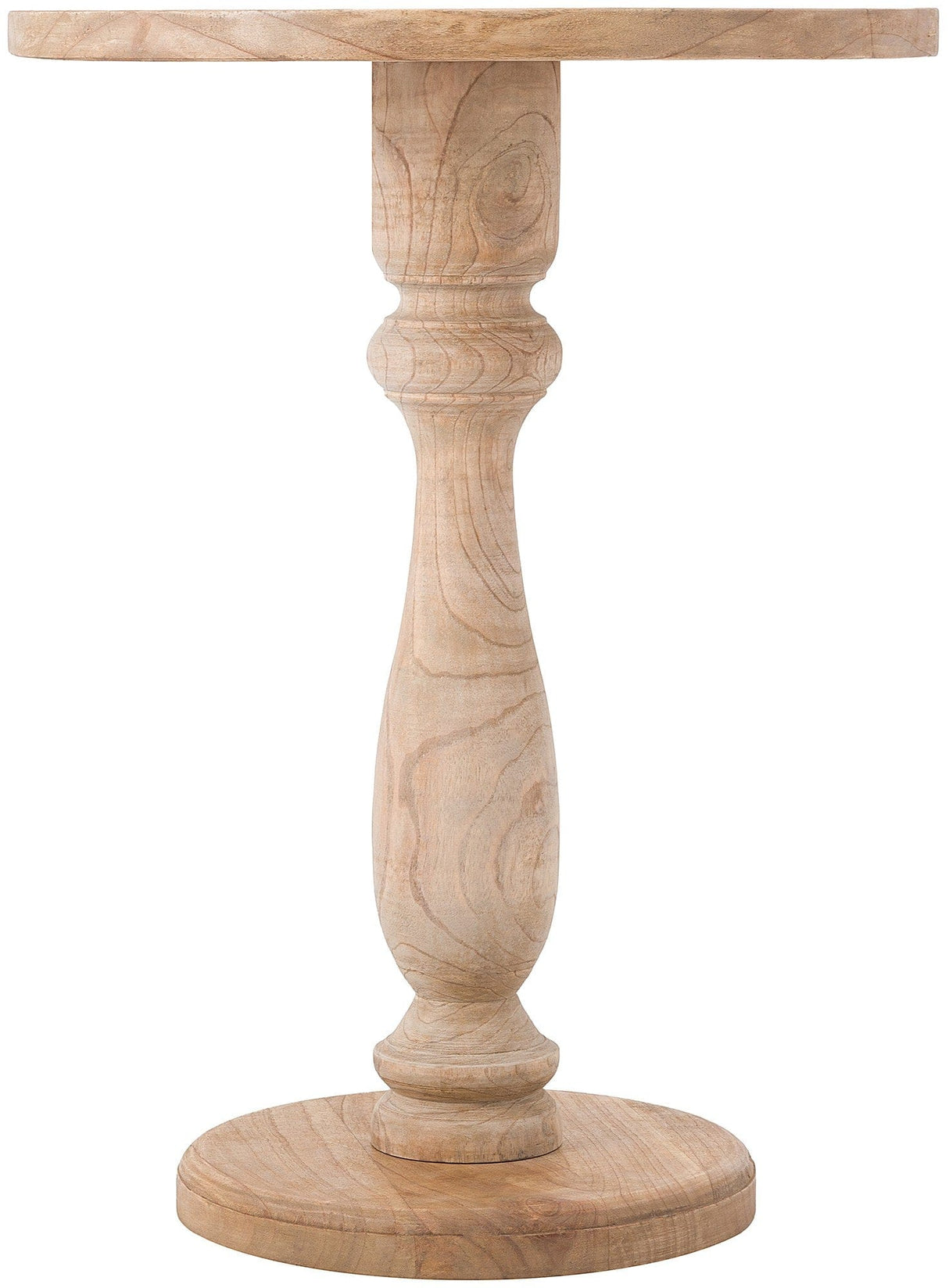 Ronde Bijzettafel Adamsville Rond 50 cm – Massief Mindi Hout – Landhuisstijl Bijzettafels Knuska