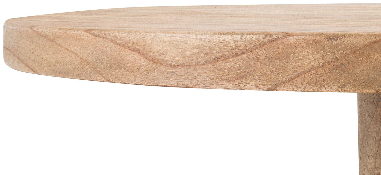 Ronde Bijzettafel Adamsville Rond 50 cm – Massief Mindi Hout – Landhuisstijl Bijzettafels Knuska