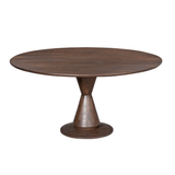 Ronde Eettafel - Bruin Mangohout - 130 cm - Design Zandloperpoot Kitchen & Dining Room Tables Starfurn