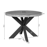 Ronde Eettafel - Naturel Mangohout - 130 cm - Matrixpoot - Industrieel Kitchen & Dining Room Tables Starfurn