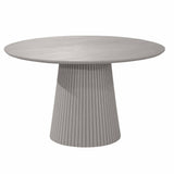 Ronde Eettafel - Taupe Mangohout - 150 cm - Lattenpatroon op Zuilpoot Kitchen & Dining Room Tables Starfurn