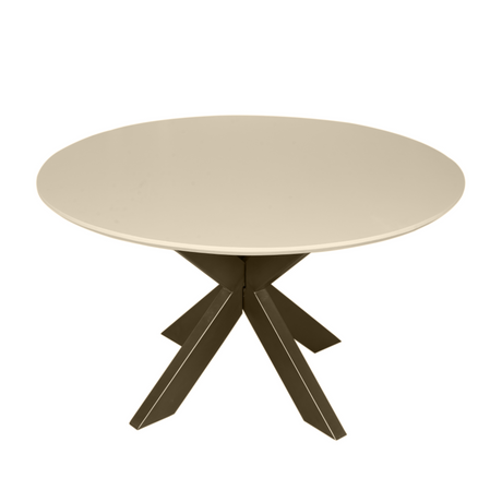Ronde eettafel van zandkleurig mangohout, 150 cm, modern design, foto 5