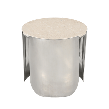 Ronde salontafel van Botticino marmer, Ø 45 cm, foto 3