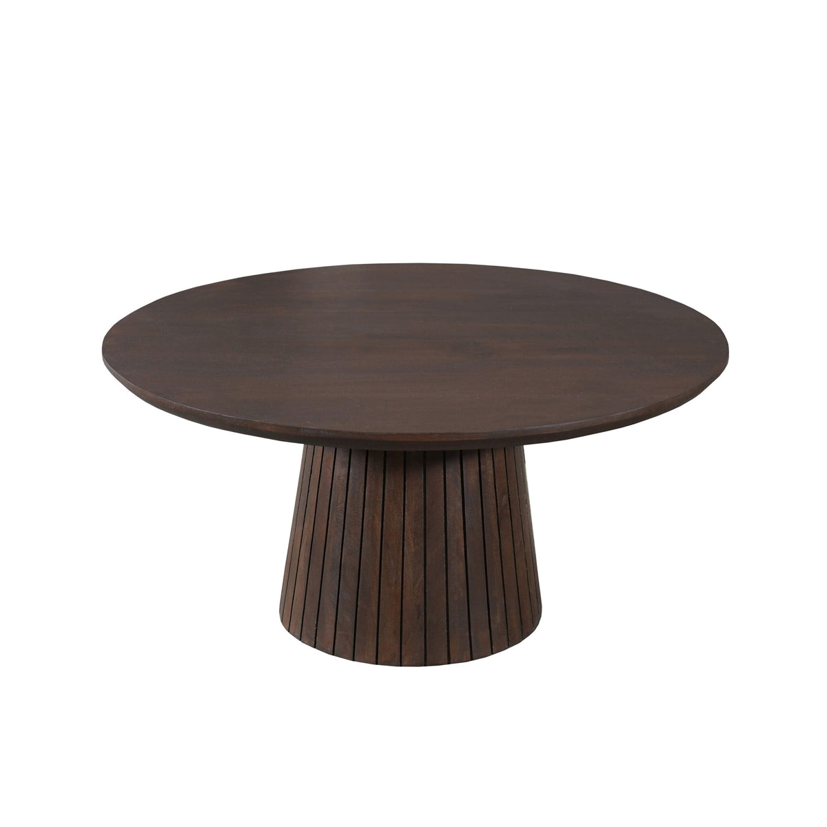 Ronde salontafel van bruin mangohout, Ø 80 cm, foto 3