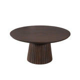 Ronde salontafel van bruin mangohout, Ø 80 cm, foto 3
