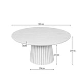 Ronde salontafel van bruin mangohout, Ø 80 cm, foto 4