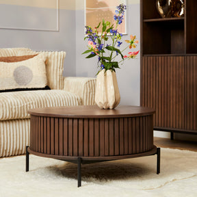 Ronde Salontafel Madison Walnoot 80 cm Starfurn