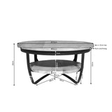 Ronde Salontafel - Naturel Mangohout - 70 cm - Dubbel Blad Coffee Tables Starfurn
