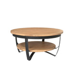 Ronde Salontafel - Naturel Mangohout - 70 cm - Dubbel Blad Coffee Tables Starfurn