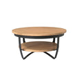 Ronde Salontafel - Naturel Mangohout - 70 cm - Dubbel Blad Coffee Tables Starfurn