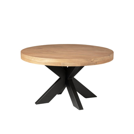 Ronde salontafel van naturel mangohout, 80 cm, foto 3