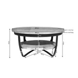 Ronde Salontafel - Naturel Mangohout - 90 cm - Dubbel Blad - Industrieel Coffee Tables Starfurn