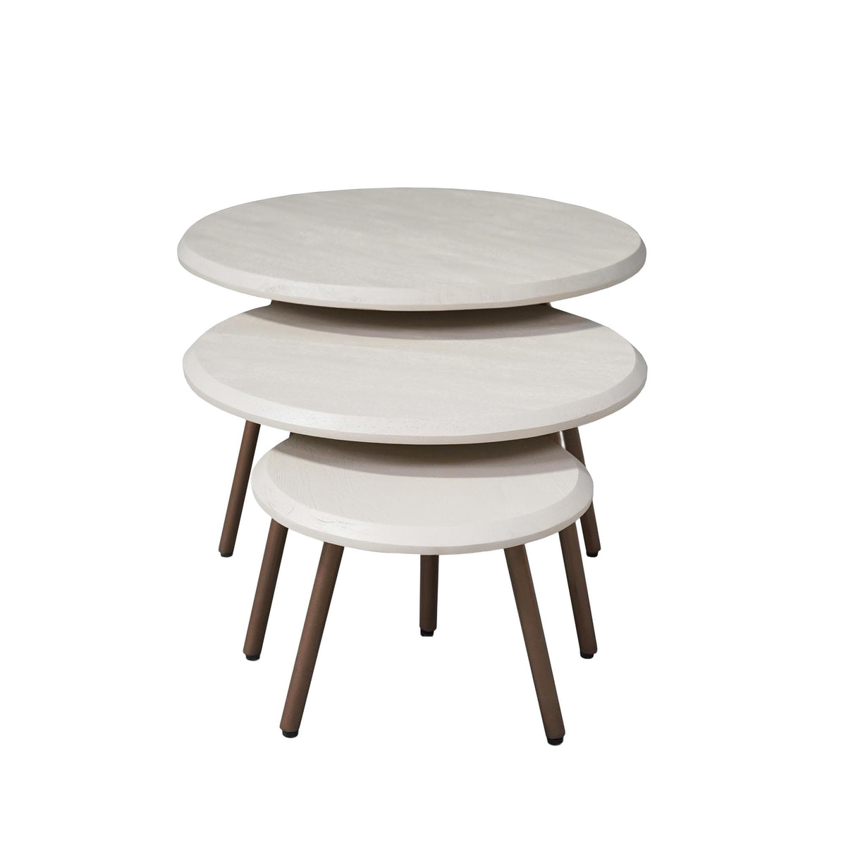 Ronde salontafelset Ohio Zand Mangohout 70 cm Starfurn