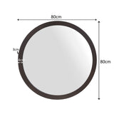 Ronde spiegel Dide Bruin Mangohout 80 cm Starfurn