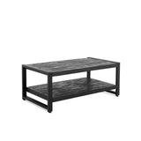 Salontafel Britt Zwart met Legplank 110 Benoa