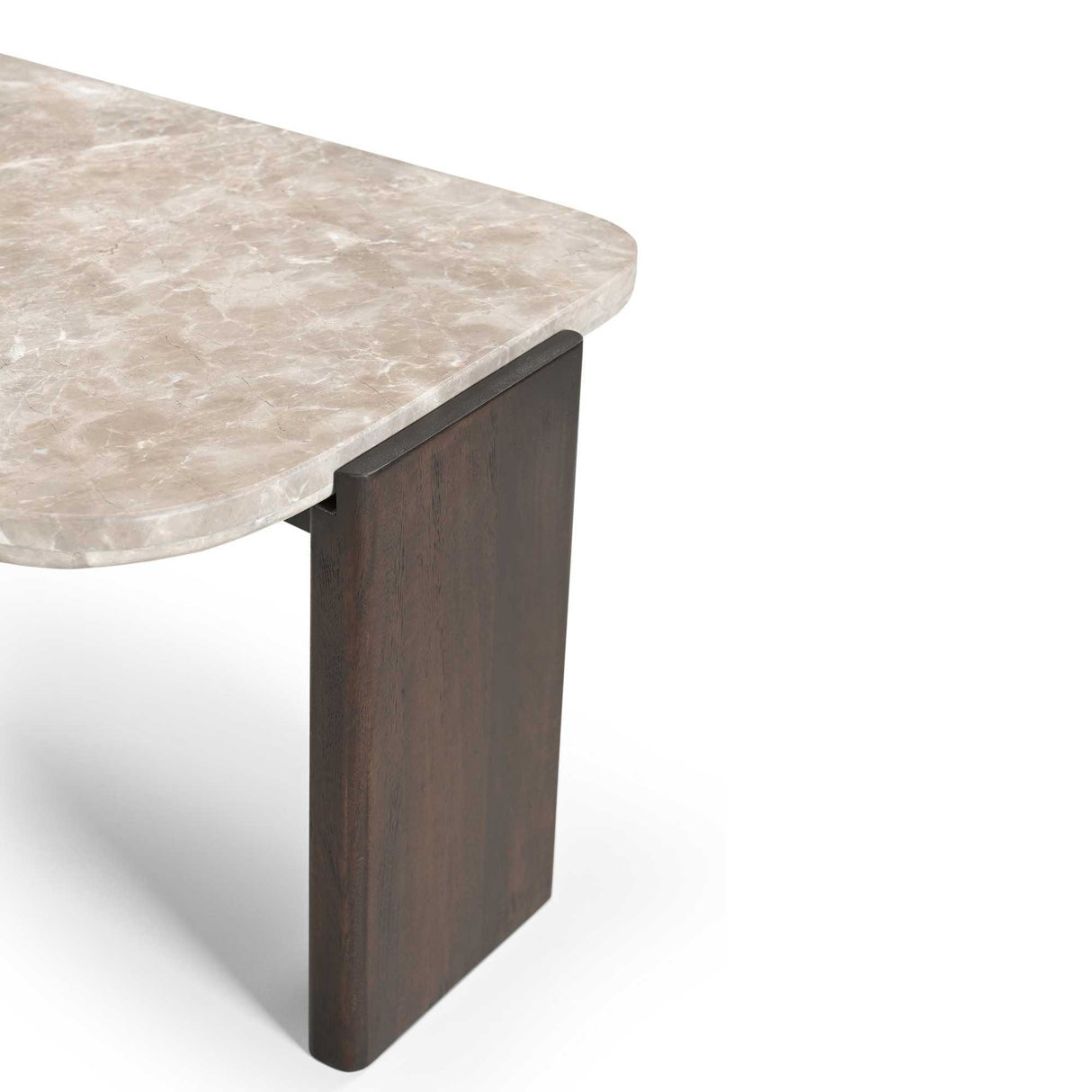 Salontafel - Bruin - Marmer - Mangohout - 130 cm - Organisch Coffee Tables Starfurn