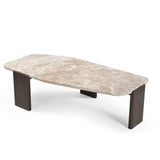 Salontafel - Bruin - Marmer - Mangohout - 130 cm - Organisch Coffee Tables Starfurn