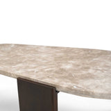 Salontafel - Bruin - Marmer - Mangohout - 130 cm - Organisch Coffee Tables Starfurn