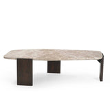 Salontafel - Bruin - Marmer - Mangohout - 130 cm - Organisch Coffee Tables Starfurn