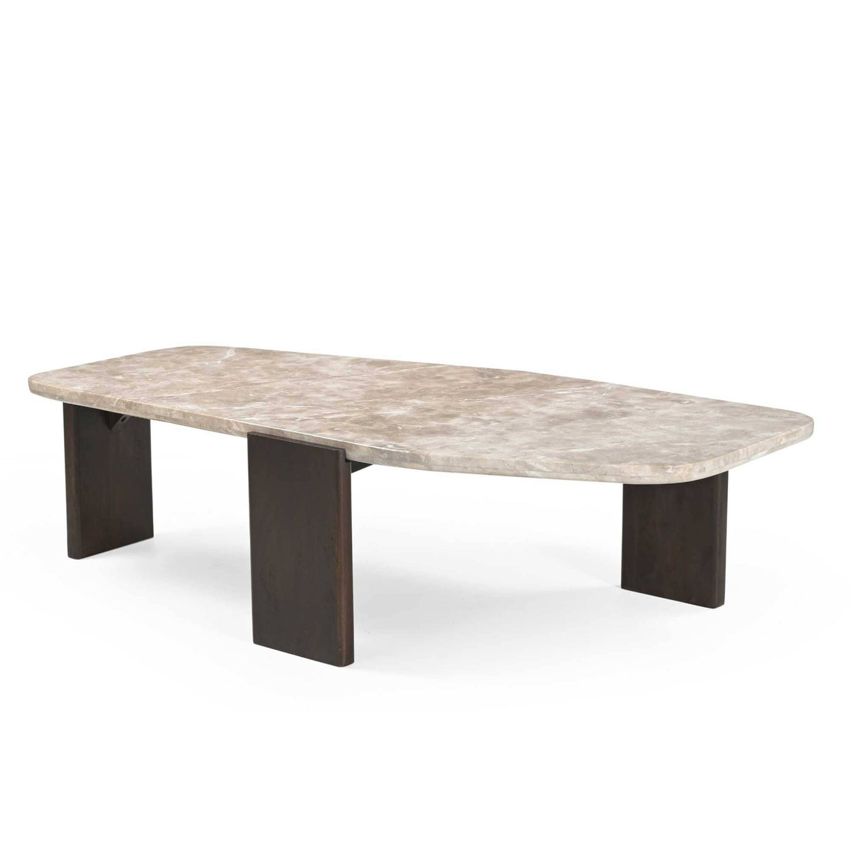 Salontafel - Bruin - Marmer - Mangohout - 130 cm - Organisch Coffee Tables Starfurn