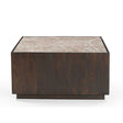 Salontafel - Bruin - Marmer - Mangohout - 80 cm - Vierkant Coffee Tables Starfurn