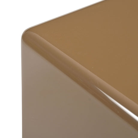 Salontafel - Bruin - MDF - 40 cm - Vierkant - Hoogglans End Tables Starfurn