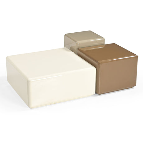 Salontafel - Bruin - MDF - 40 cm - Vierkant - Hoogglans End Tables Starfurn