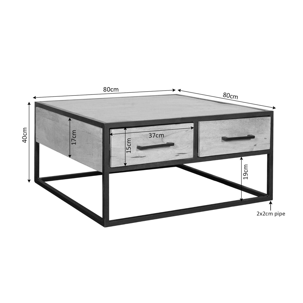 Salontafel Dakota | 80 cm Starfurn