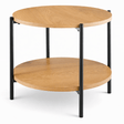 Salontafel Edduma Rond klein – Hout & Zwart Metaal – Modern Design - 50cm Coffee Tables Knuska