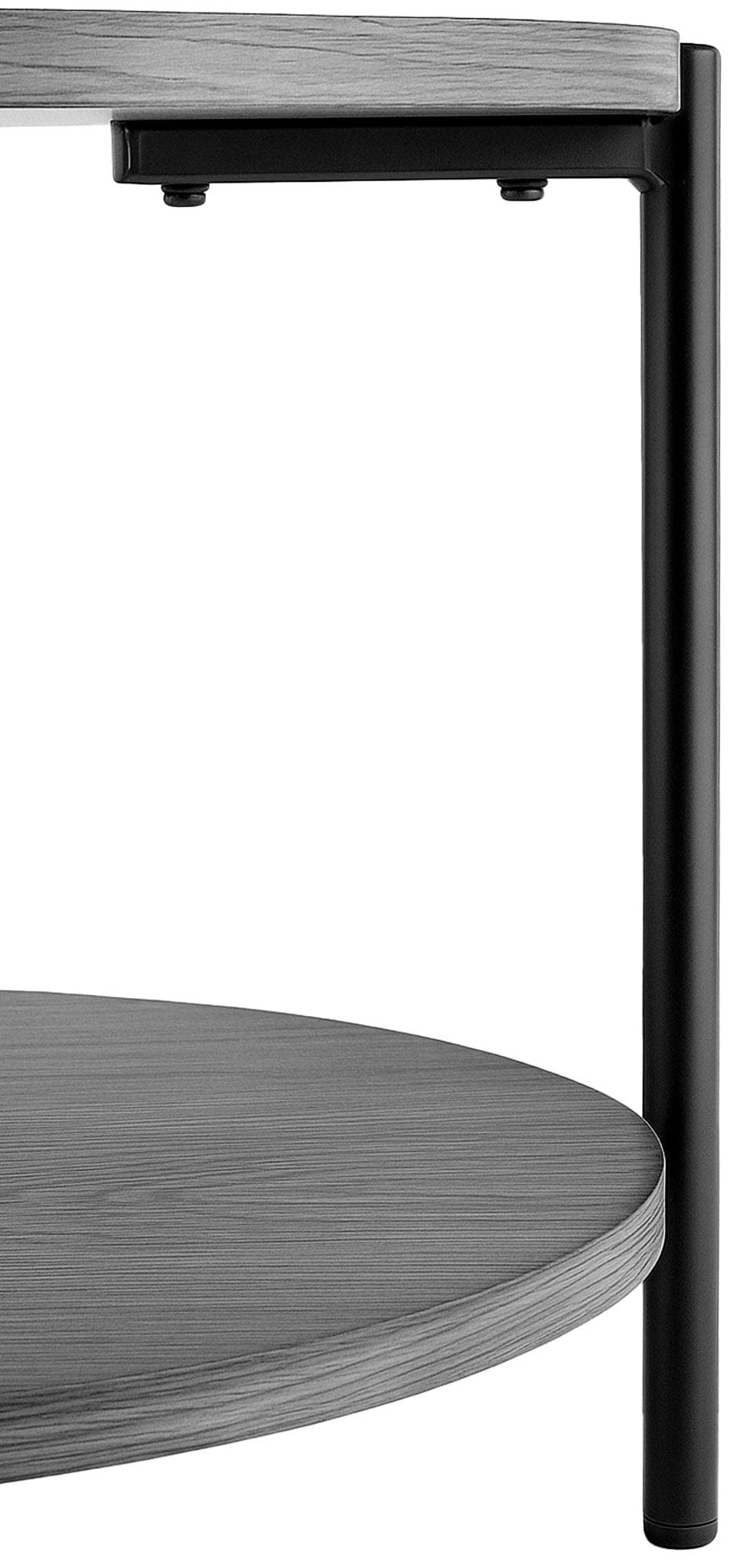 Salontafel Edduma Rond klein – Hout & Zwart Metaal – Modern Design - 50cm Coffee Tables Knuska