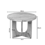 Salontafel Guus Naturel Mangohout 60 cm Starfurn