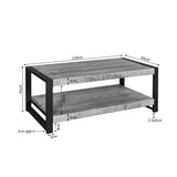 Salontafel - Naturel Mangohout - 110x60 cm - Met Handig Onderblad Coffee Tables Starfurn