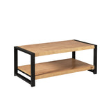 Salontafel - Naturel Mangohout - 110x60 cm - Met Handig Onderblad Coffee Tables Starfurn