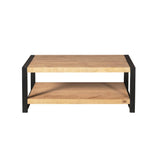 Salontafel - Naturel Mangohout - 110x60 cm - Met Handig Onderblad Coffee Tables Starfurn